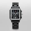 Michele Woman's MWW06F000001 Deco Ceramic Black Diamond Watch