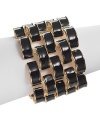 THE LOOKFour row designEnamel links 22k goldplated settingLatch closureTHE MEASUREMENTWidth, about 2¼ORIGINImported