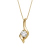 1/8 ct. Diamond Sirena Solitaire Pendant in 14K Yellow Gold