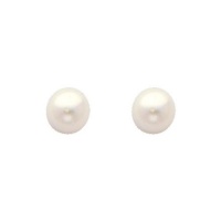 14K Yellow Gold Medium Pearl Stud Earrings with Screw-back for Baby & Children 14K Yellow Gold Medium Pearl Stud Earrings with Screw-back for Baby & Children