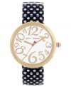 Follow the dotted line to fun fashion with this polka dot watch from Betsey Johnson.