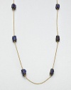 From the Bundle Collection. Rich lapis stones wrapped in radiant 24k gold wire on a delicate link chain. Lapis24k goldLength, about 39.4Pelican clasp closureImported 