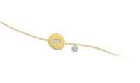 Meira T 14K Yellow Gold Disc Diamond Heart Charm accented with Diamond Disc Bracelet Meira T 14K Yellow Gold Disc Diamond Heart Charm accented with Diamond Disc Bracelet