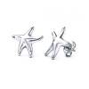 Bling Jewelry Starfish Stud Earrings 925 Sterling Silver