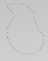 From the Rock Candy Collection. Circles of faceted clear quartz shimmer on an 18k gold and sterling silver chain finished in 18k rose goldplating.Clear quartz 18k gold and sterling silver with 18k rose goldplating Length, about 37 Lobster clasp Imported