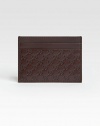 Microguccissima leather card case with leather trim.Five card slots3.9W x 2.8HMade in Italy