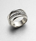 From the Crossover Collection. A simple, yet iconic design of cables in a wrapped crossover style. Sterling silverImported