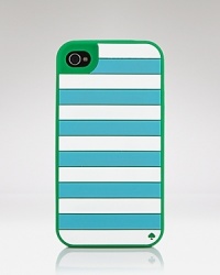 kate spade new york has dressed up the fun (and totally functional) iPhone case in bold blocks of color, designed exclusively for the iPhone 4. It's a sure conversation starter. kate spade new york has dressed up the fun (and totally functional) iPhone case in bold blocks of color, designed exclusively for the iPhone 4. It's a sure conversation starter.