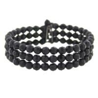 1928 Jewelry Vintage-Inspired Jet Black Beaded Bracelet 1928 Jewelry Vintage-Inspired Jet Black Beaded Bracelet
