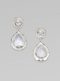 From the Rock Candy® Collection. This versatile style features faceted, clear quartz stones set in sterling silver. Clear quartzSterling silverLength, about 1¼Post backImported 