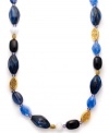 Drops of bold color keep you on-trend. Lauren by Ralph Lauren's gorgeous necklace features multicolored glass and resin beads in 14k gold-plated mixed metal. Finished with a lobster closure. Approximate length: 18 inches.