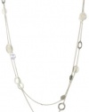 Kenneth Cole New York Urban Wrap Silver-Tone Circle Long Illusion Necklace
