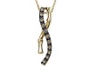 Carlo Viani® Smokey Quartz Bamboo Pendant in 14k Yellow Gold Plated Silver