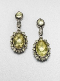 EXCLUSIVELY AT SAKS. From the Irma Collection. Faceted lemon citrine set in a sterling silver design, surrounded in complimentary peridot stones in a lovely drop design. Lemon citrine and peridotSterling silverDrop, about 1.75Post backImported