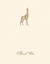 Graphique de France Giraffe Boxed Thank You Notes, 4.25 x 5.5 Inches, Cream (L813CB)