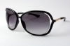 Tom Ford Raquel FT0076 Sunglasses - 199 Shiny Black (Dark Gray Lens) - 63mm