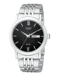 Project confidence with this handsome watch by Citizen. Project confidence with this handsome watch by Citizen.