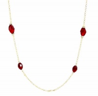 Charter Club Gold-Tone Chain with Red Beads and Crystal Rondelles 36 Necklace Charter Club Gold-Tone Chain with Red Beads and Crystal Rondelles 36 Necklace