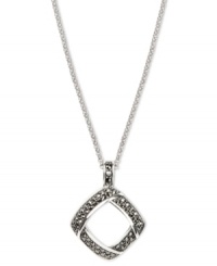 Glamour and glitz in just the right amount. Judith Jack's enchanting pendant necklace features marcasite (1 ct. t.w.) in a stylish diamond pattern. Setting and chain crafted in sterling silver. Approximate length: 16 inches. Approximate drop: 1-1/4 inch. Glamour and glitz in just the right amount. Judith Jack's enchanting pendant necklace features marcasite (1 ct. t.w.) in a stylish diamond pattern. Setting and chain crafted in sterling silver. Approximate length: 16 inches. Approximate drop: 1-1/4 inch.