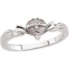 Elegant and Stylish Gift Wrapped Heart Chastity Ring in 14k White Gold ( Size 6 ), 100% Satisfaction Guaranteed.