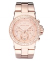 Tickled pink. Stay upbeat and on-trend with this gorgeous watch by Michael Kors.