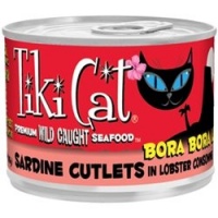 Tiki Cat Canned Cat Food for Adult Cats, Bora Bora Luau Sardine Cutlets in Lobster Consommé (Pack of 12, 2.8 Ounce Cans) Tiki Cat Canned Cat Food for Adult Cats, Bora Bora Luau Sardine Cutlets in Lobster Consommé (Pack of 12, 2.8 Ounce Cans)