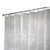 Interdesign Fiore Eva Long Shower Curtain, White, 72 Inches X 84 Inches