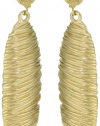 T Tahari Gold Navete Drop Earrings