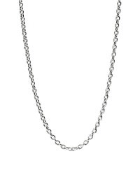 PANDORA's signature chain necklace in gleaming sterling silver. Layer with contrasting styles and personalize with your favorite PANDORA pendants. PANDORA's signature chain necklace in gleaming sterling silver. Layer with contrasting styles and personalize with your favorite PANDORA pendants.