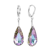 Sterling Silver Vitral Light Teardrop Crystal Earrings Made with Swarovski Elements Sterling Silver Vitral Light Teardrop Crystal Earrings Made with Swarovski Elements