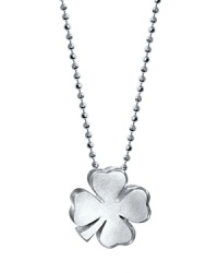 Charm them with this sterling silver pendant from Alex Woo. If little, it's delicate four-leaf clover lends a little luck to every look. Charm them with this sterling silver pendant from Alex Woo. If little, it's delicate four-leaf clover lends a little luck to every look.