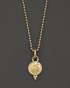 18K yellow gold angel pendant. Designed by Temple St. Clair.