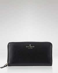 Sleek and sophisticated, this leather wallet from kate spade new york is a chic place to keep cash. Sleek and sophisticated, this leather wallet from kate spade new york is a chic place to keep cash.