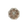 Rose Gold and Silver Tone Medallion Pin