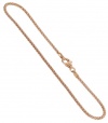 14k Rose Gold over Sterling Silver Vermeil 1.6mm Popcorn Chain 14 to 30 inch