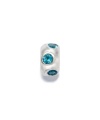 With cool, crisp teal accents that resemble the Mediterranean, this bead features teal cubic zirconia accents set in sterling silver. Donatella is a playful collection of charm bracelets and necklaces that can be personalized to suit your style! Available exclusively at Macy's.