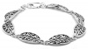 Sterling Silver Celtic Design Oval Link Bracelet, 8