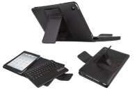 QQ-Tech® Removable Detachable Wireless Bluetooth ABS Keyboard PU Leather Case Tablet Stand for Apple iPad Mini - Black QQ-Tech® Removable Detachable Wireless Bluetooth ABS Keyboard PU Leather Case Tablet Stand for Apple iPad Mini - Black