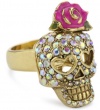 Betsey Johnson Betsey the Vampire Slayer Rhinestone Skull Ring