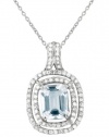 Effy Jewlery 14K White Gold Aquamarine & Diamond Pendant, 1.71 TCW