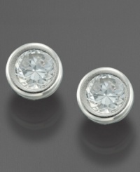 A lasting gem for the little princess. These faceted cubic zirconia stones are backed with 14k white gold. A lasting gem for the little princess. These faceted cubic zirconia stones are backed with 14k white gold.