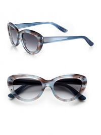 A smaller version of the 1950's-inspired, cat's-eye-shaped, lightweight acetate frames for retro glamour. Available in blue with gray gradient lens or honey with brown gradient lens.Plastic temples100% UV protectionMade in Italy A smaller version of the 1950's-inspired, cat's-eye-shaped, lightweight acetate frames for retro glamour. Available in blue with gray gradient lens or honey with brown gradient lens.Plastic temples100% UV protectionMade in Italy