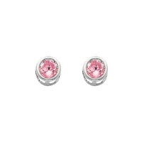 .925 Sterling Silver Rhodium Plated 5mm October Birthstone Round Bezel CZ Solitaire Basket Stud Earrings for Baby and Children & Women with Screw-back (Pink Tourmaline, Light Pink) .925 Sterling Silver Rhodium Plated 5mm October Birthstone Round Bezel CZ Solitaire Basket Stud Earrings for Baby and Children & Women with Screw-back (Pink Tourmaline, Light Pink)