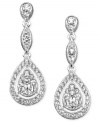 With a delicate teardrop shape and sparkling details, these Eliot Danor earrings dress up even the most basic looks. Crafted in elegant rhodium-plated mixed metal with crystal accents. Approximate drop: 1-1/2 inches.