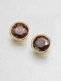 A simply chic style with a richly colored, faceted stone. Cubic zirconiaBrassSize, about .5Post backImported A simply chic style with a richly colored, faceted stone. Cubic zirconiaBrassSize, about .5Post backImported