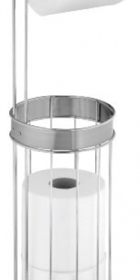 InterDesign Bruschia Reserve Tissue Stand, Chrome/Brushed Stainless Steel InterDesign Bruschia Reserve Tissue Stand, Chrome/Brushed Stainless Steel