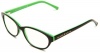 Kate Spade Women's Chari Oval Sunglasses,Black & Green Frame/Black Lens,One Size