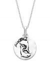 Imaginative, sensitive, kind & compassionate. Unwritten's chic Zodiac pendant features the signature Pisces design with these unique qualities listed on the reverse side. Set in sterling silver. Approximate length: 18 inches. Approximate drop: 3/4 inch.