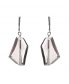 Sheer elegance in neutral colors. Kenneth Cole New York earrings feature faceted taupe stone drops in silver tone mixed metal. Approximate drop: 2 inches.