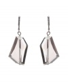 Sheer elegance in neutral colors. Kenneth Cole New York earrings feature faceted taupe stone drops in silver tone mixed metal. Approximate drop: 2 inches.